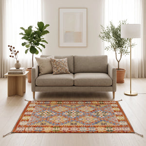 שטיח קילים אפגני 00 צבעוני 125*80, Dreamy Morning Glow, styled props.