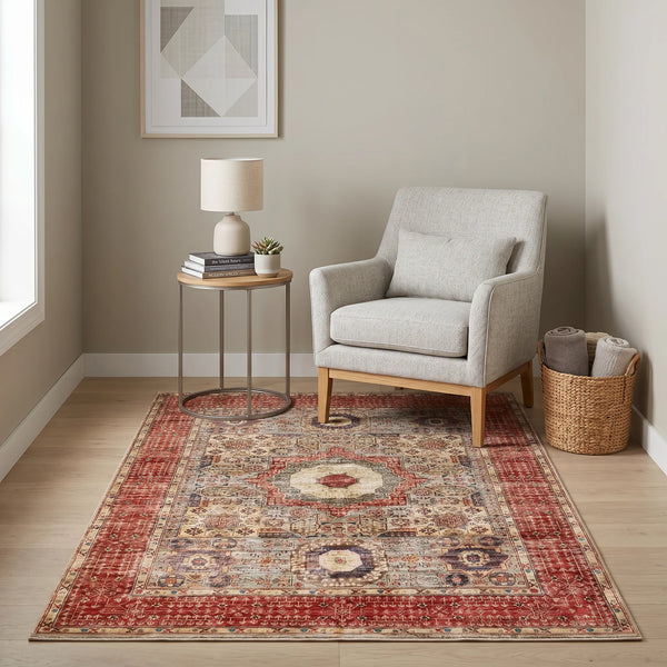 שטיח ממלוק 00 צבעוני 200*154 | Mamluk, Dreamy Morning Glow, styled props.