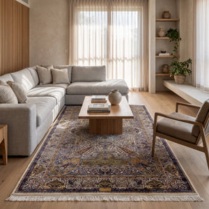 שטיח קום משי 24 בז' | QOM, Dreamy Morning Glow, styled props.