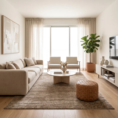 שטיח מונקו חלק 01  בז' כהה | Monaco, Dreamy Morning Glow, styled props.