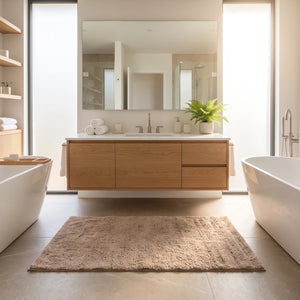 שטיח אמבטיה בייסיק 01 חום, Dreamy Morning Glow, styled props.