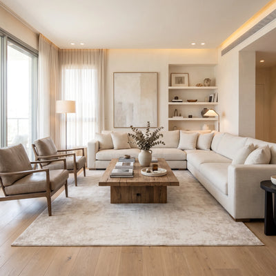 שטיח דובאי 11 גרייז | DUBAI, Dreamy Morning Glow, styled props.