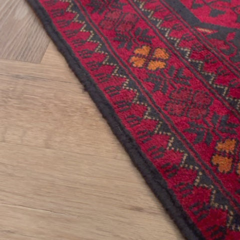 שטיח אפגני חלממדי 00 אדום 296*79