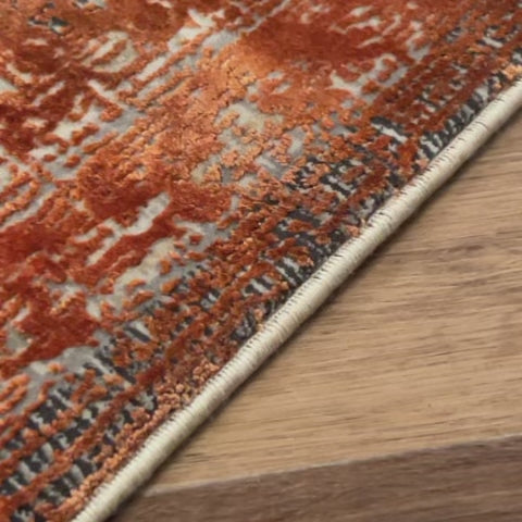 שטיח היסטוריה 10 אפור\כתום 290*200 ס"מ  | Historia