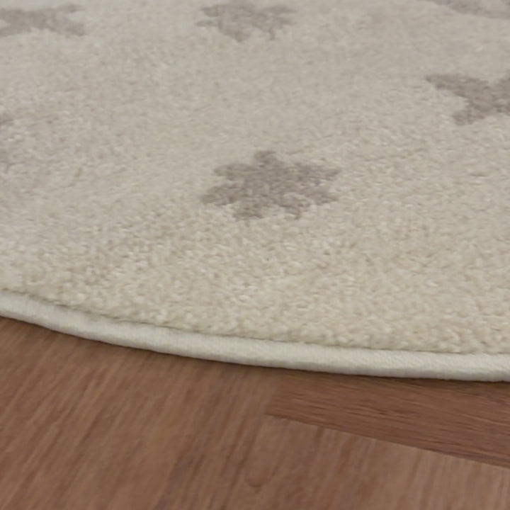 שטיח קשתות 01 קרם עגול