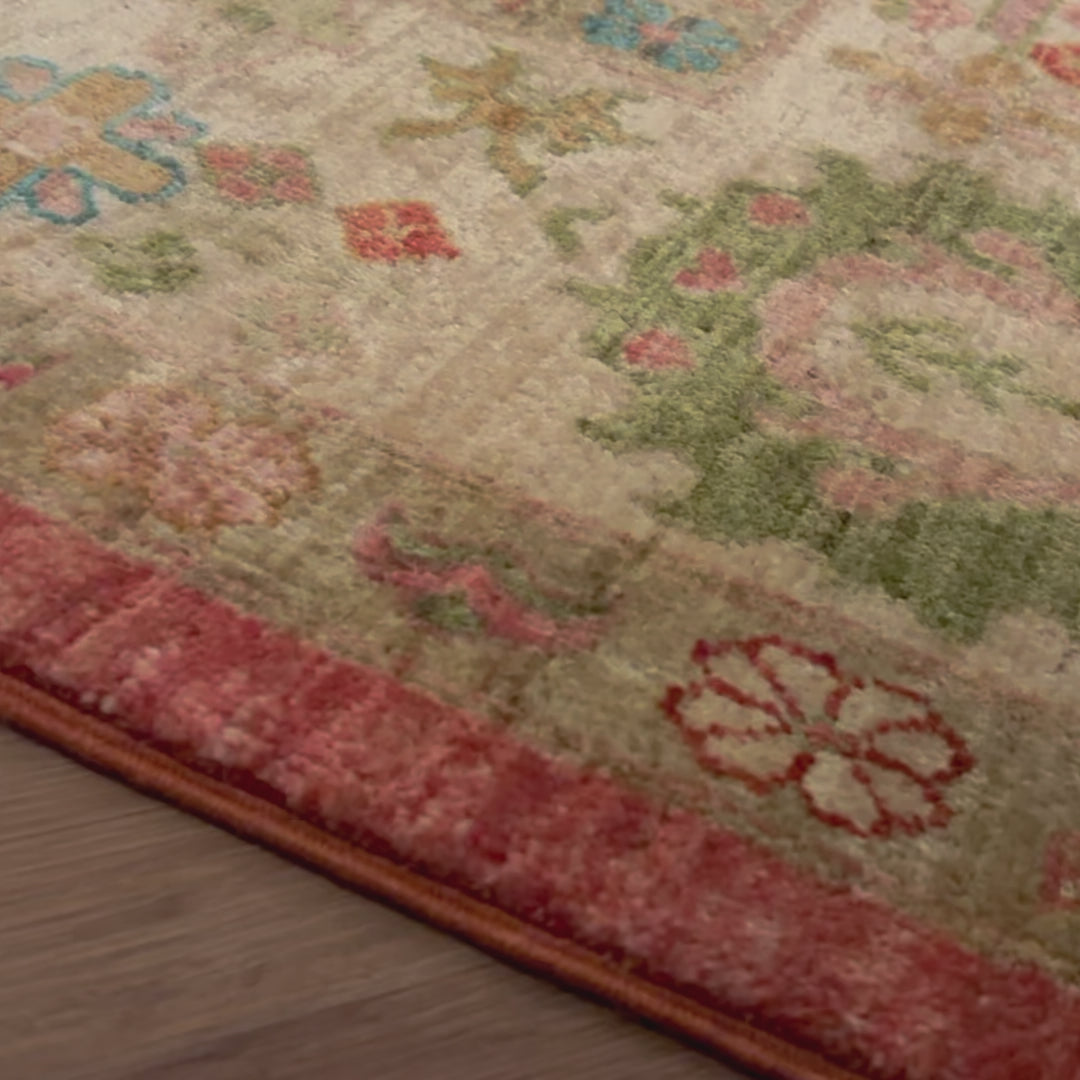 שטיח אושק 00 בז'\אדום  295*208 | Oushak