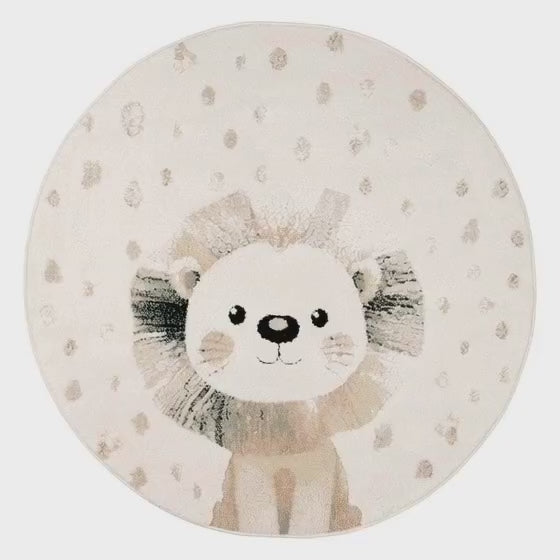 שטיח אריה 01 קרם עגול