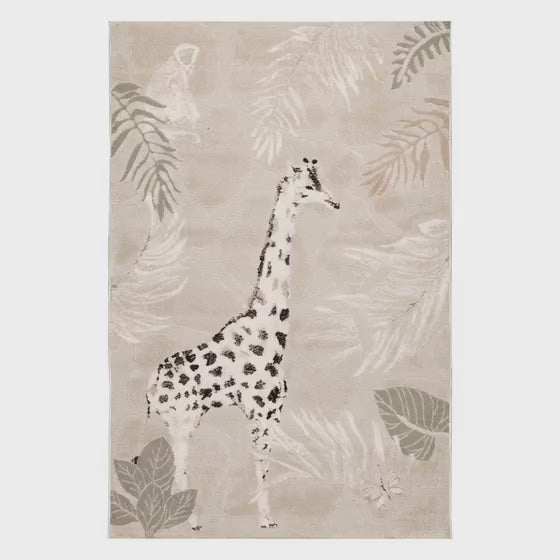 שטיח ג'ירף וקוף 01 בז'